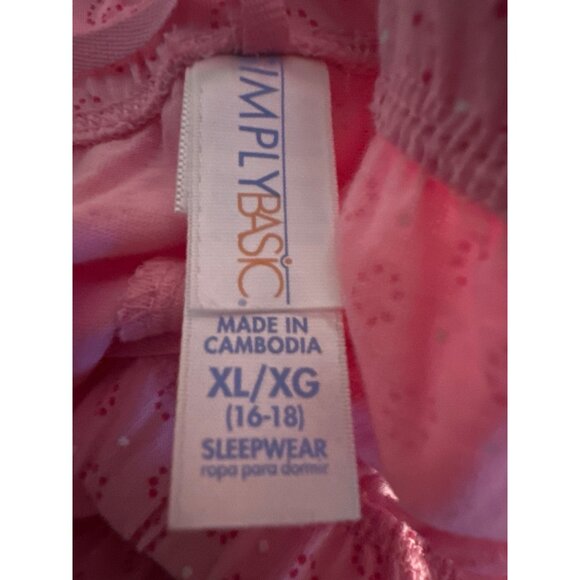 Simply Basic Sleepwear Set Women’s XL 16-18 Pink mean girls Cozy Loungewear - Picture 5 of 5